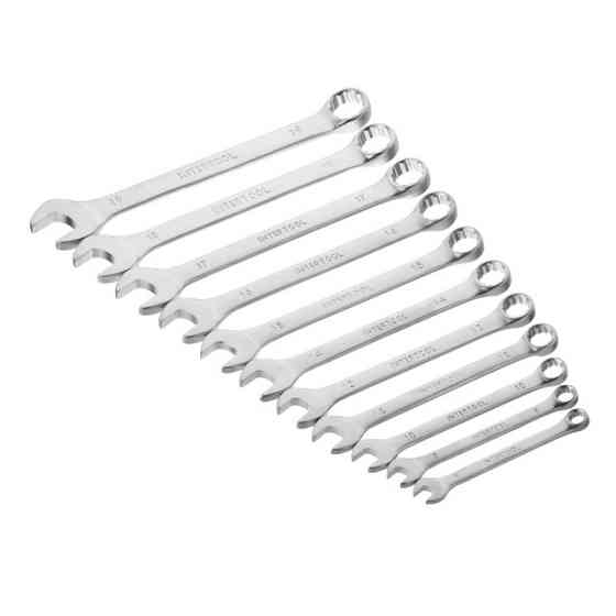 Набор ключей комбинированных, 11 шт, 7-19 мм, Cr-V INTERTOOL HT-1250 Киев