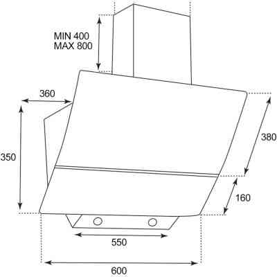 Витяжка кухонна Grunhelm GVN 325 BK Вінниця