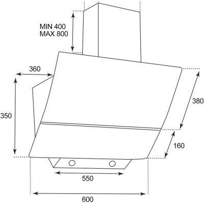 Витяжка кухонна Grunhelm GVN 325 BK Вінниця - фото 3