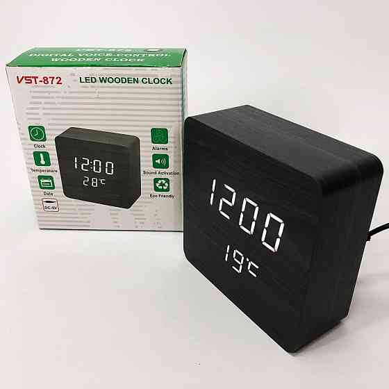 Часы с показом температуры и влажности, Классические настольные часы Настольные электронные цифра LA-55 Ивано-Франковск