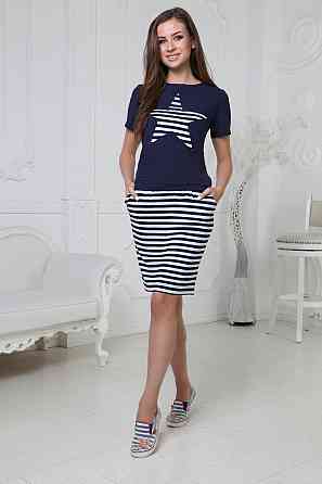 Костюм с юбкой Афина батал 54, Темно-синий Киев