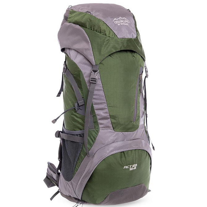 Рюкзак туристичний каркасний COLOR LIFE 172 60л нижній вхід оливковий Київ - фото 1