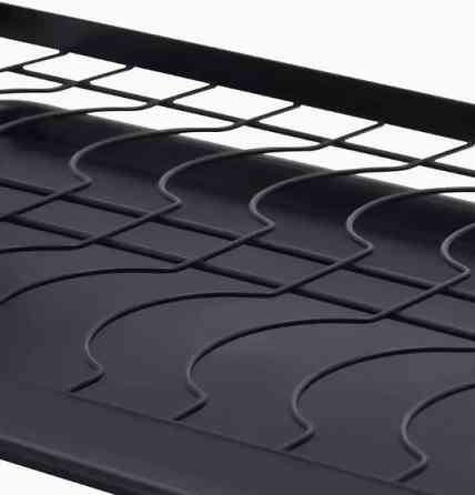 Трехъярусная сушилка для посуды из нержавеющей стали с матовым съемный поддоном размер 53x50x25 см Одесса