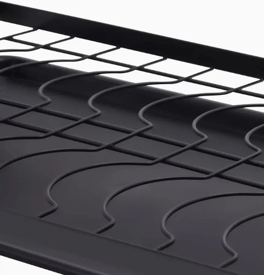 Трехъярусная сушилка для посуды из нержавеющей стали с матовым съемный поддоном размер 53x50x25 см Одесса - изображение 3