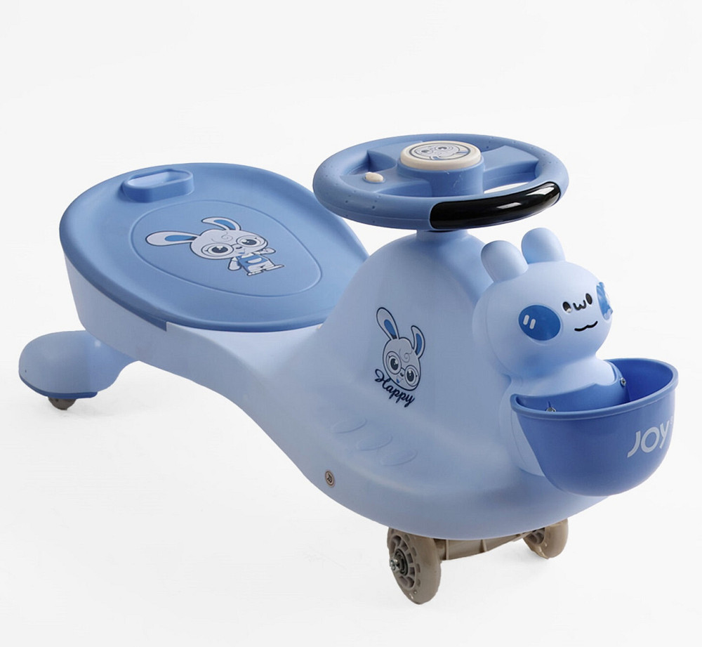 Каталка-толокар JOY колеса PU зі світлом музика захисний бампер батьківська ручка Блакитна (LD-834-55) Чернигов - изображение 4