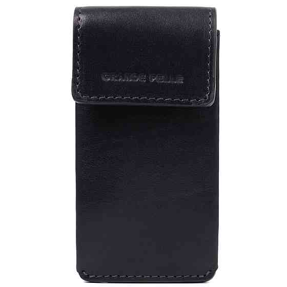 Ключниця футляр із натуральної шкіри Чорний (GRANDE PELLE) Київ