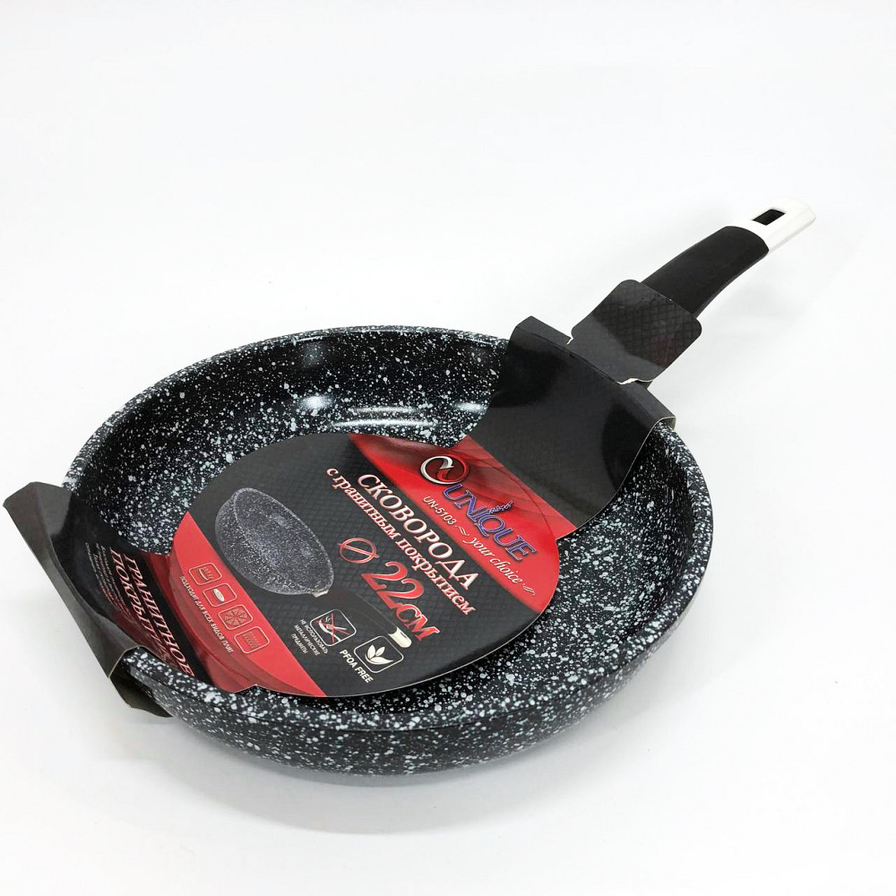 Сковорода для готовки на индукции Unique UN-5103-22 22 см, Идеальная сковорода, Сковородки для индукции WP-49 Львов - изображение 5