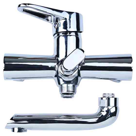 Змішувач HK Ø35 для ванни гусак прямий 150 мм дивертор вбудований картриджний AQUATICA HK-2C130C (9732210) Київ