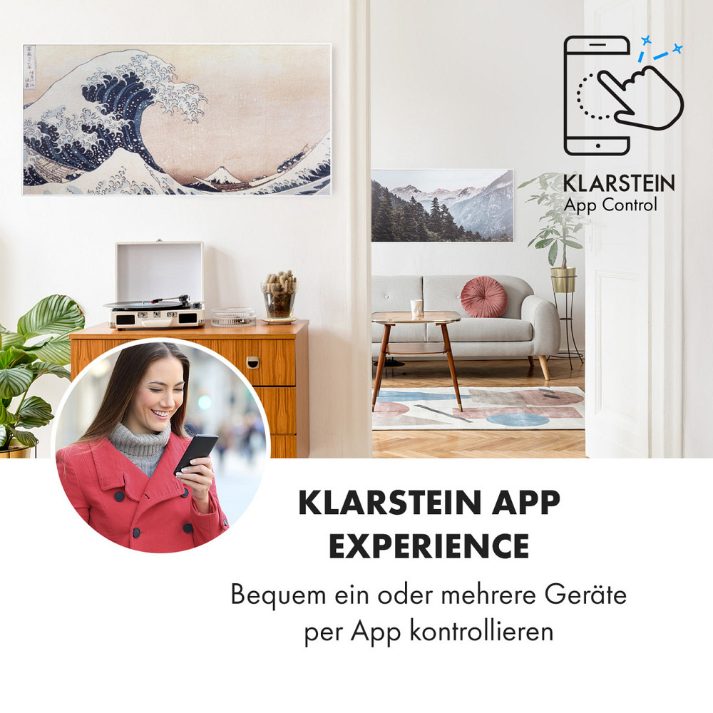 Умный инфракрасный обогреватель Wonderwall Air Art 120x60 см, 700 Вт, настенная установка, приложение для Ровно - изображение 2