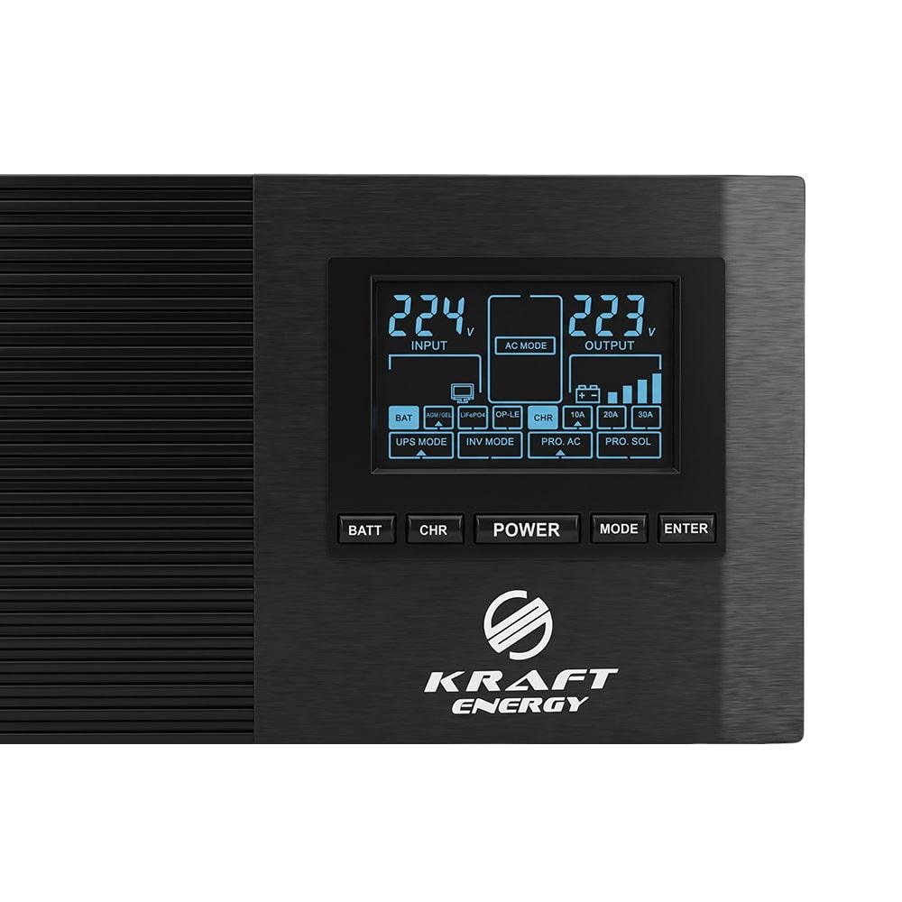 Інвертор Kraft KRF-AVR600VA/500W-12V з правильною синусоїдою під зовнішній акумулятор (42-00094) Киев - изображение 20