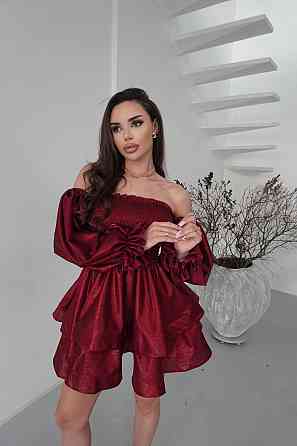 Женское романтическое праздничное платье, ткань: люрекс диско Красный, 42 Одесса