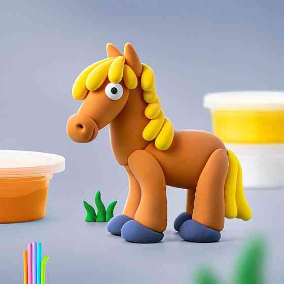 Набір пластиліну, що самостійно твердіє, ЛІПАКА – Конячка Дніпро