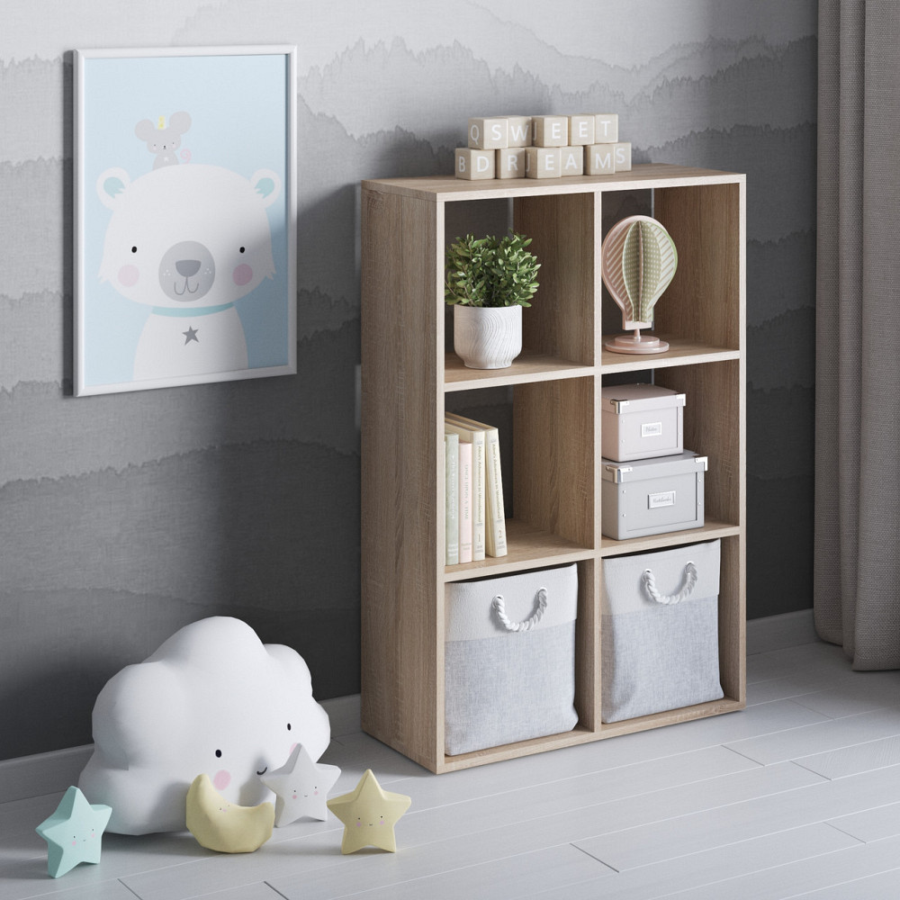 Стеллаж VAYS M-58, книжная полка с 6 ячейками, ЛДСП, 70×29×108 см - для дома, офиса, детской или гостиной Львов - изображение 7