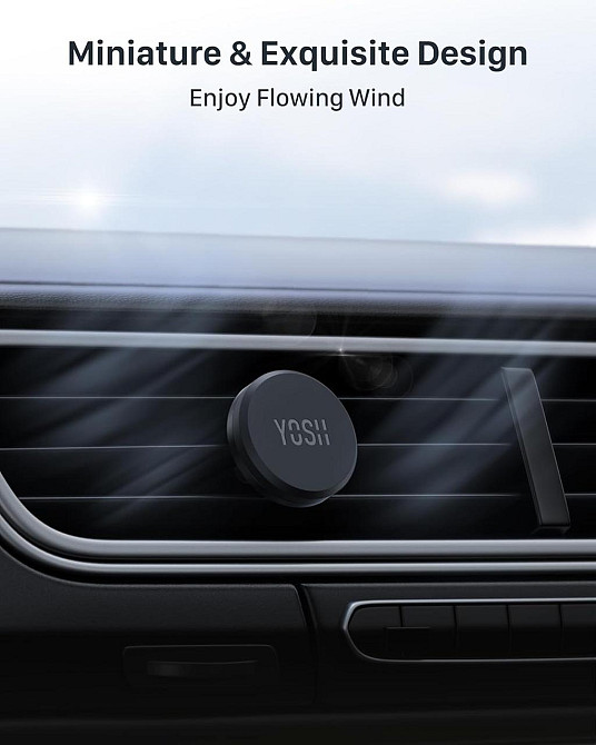 Магнитный держатель телефона в авто YOSH, универсальный, для вентиляционной решетки, для iPhone, Samsung, GPS Киев - изображение 2