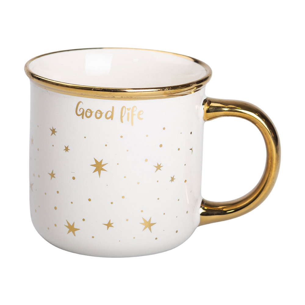 Liling Rongxiang Ceramic Чашка порцелянова із золотим обідком та позолоченою ручкою 320 (мл) Go Киев - изображение 3