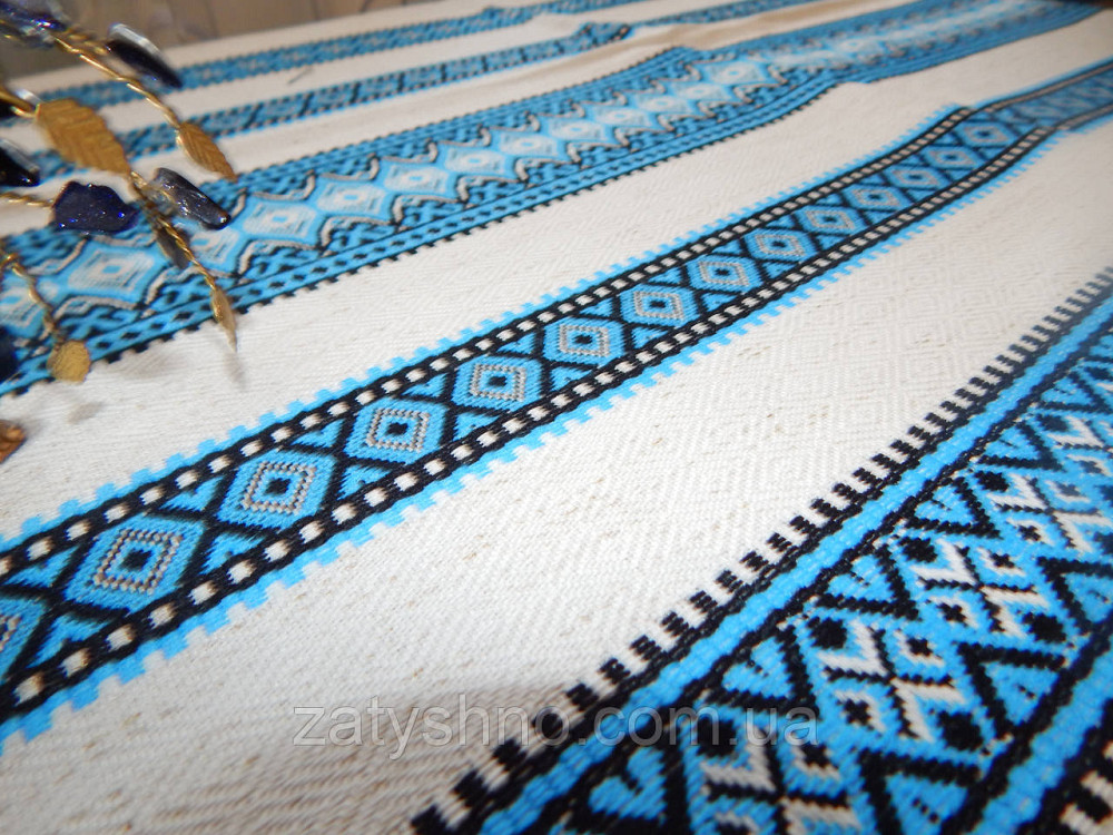 Синя скатертина вишита Київ - фото 6