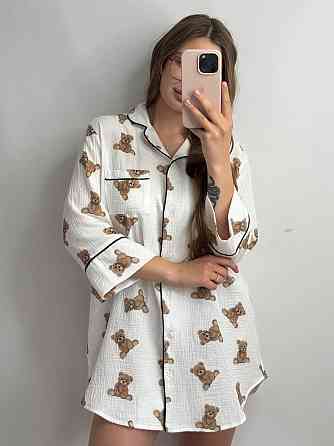 Жіноча муслінова нічна сорочка Ведмедики XS-S Харків