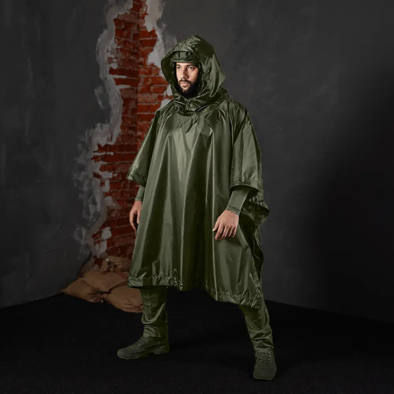 Дождевик-пончо Pilgrim 2.0 Rip-Stop Оливковый Киев