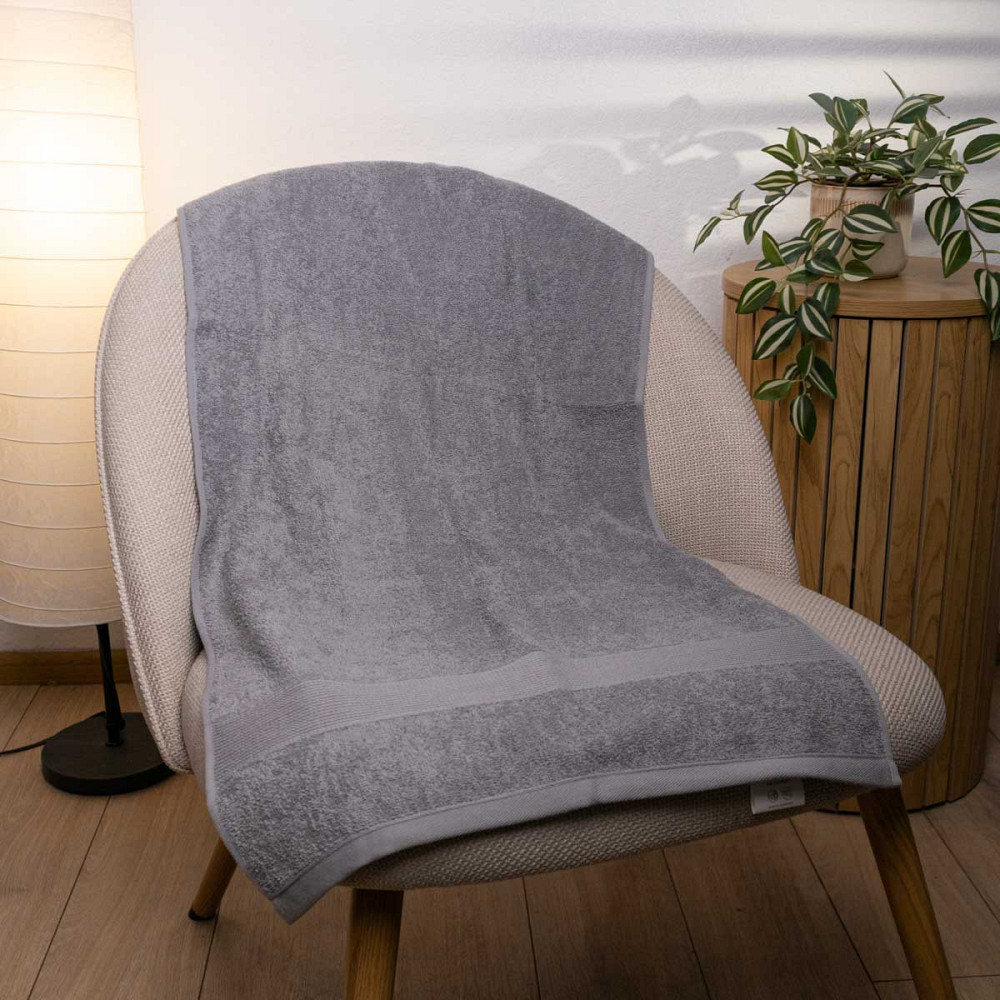 Махровое полотенце среднего размера с Бордюром GM Textile 50х90см 400г/м2 (Серый) Сумы - изображение 8