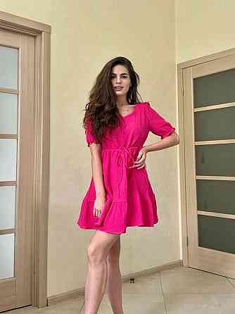 Женское романтическое легкое платье из муслина Малиновый, 42/44 Одесса