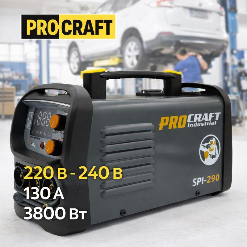 Зварювальний напівавтомат Procraft SPI-290 Industrial SMAW/MMA 3800 Вт зварювальний апарат з охолодженням для СТО мідна обмотка Львів - фото 1