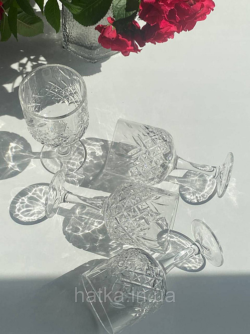 Набір келихів для вина коктейлю 6 шт "Мальбек" 430 мл 9х19 см товсте скло прозоре Київ - фото 2