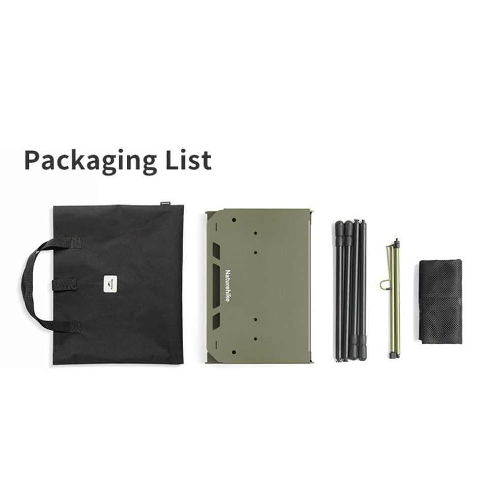 Стол складной Naturehike CNK2450JJ025 60х40 см алюминий Оливковый Киев - изображение 3