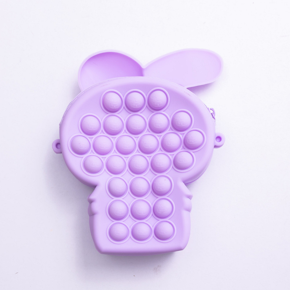 Дитяча силіконова сумочка-гаманець з поп-іт 15*10*3 см Фіолетовий HP-55-8V Коломия - фото 2