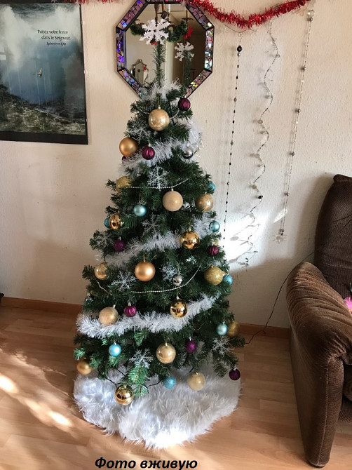 Коврик под елку 76 см белый Киев - изображение 5