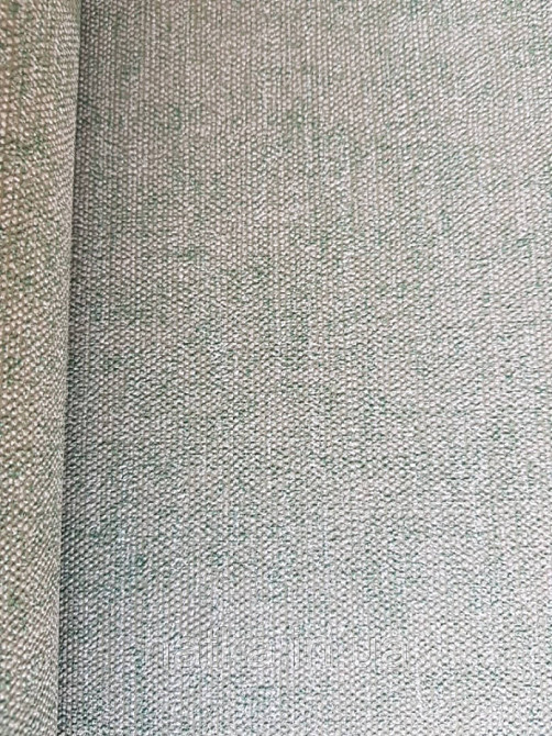 Обои виниловые на флизелине Marburg 31812 New modern однотонные зелено серые под мешковину Киев - изображение 2