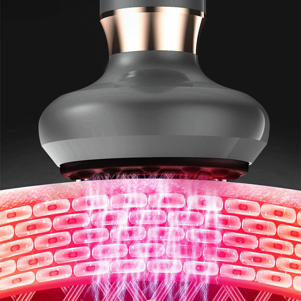 Акумуляторний вакуумний масажер з підігрівом + олія,12 режимів,з USB,Сірий SBR Київ - фото 7