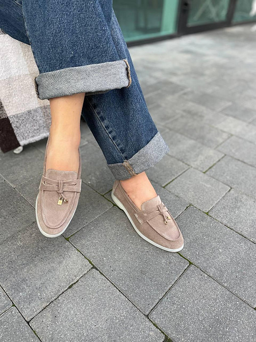 Лоферы женские GREMMY капучино натуральная замша 36-40 (5513) Коломыя - изображение 4