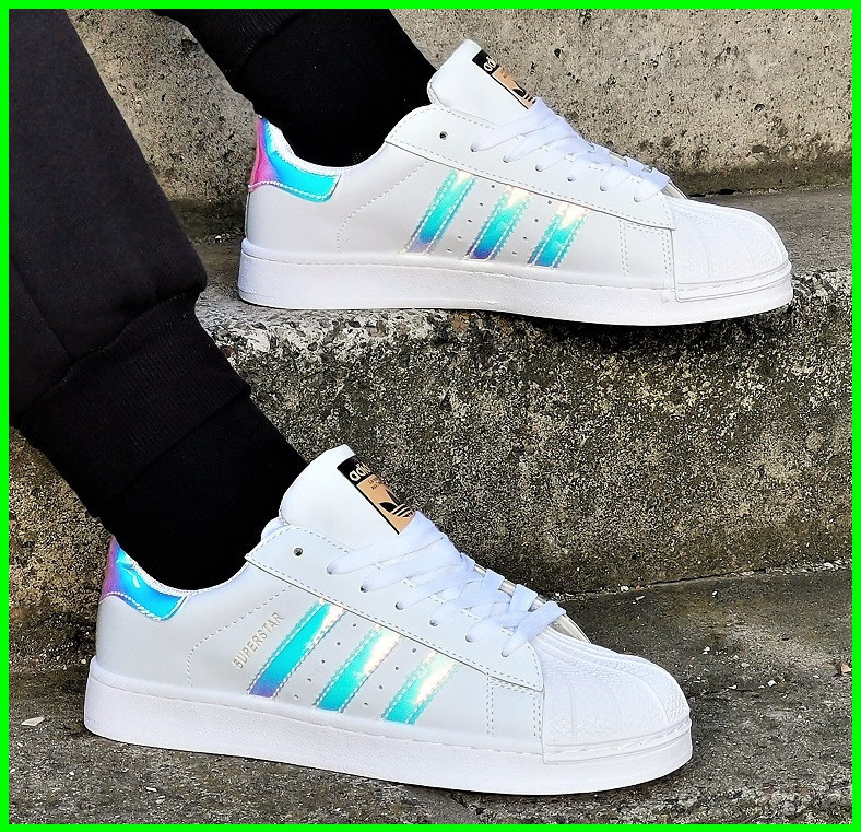 Кросівки Adidas Superstar Білі Адідас Суперстар Шкіряні (розміри: 36,37,38,39,40) — 29-1 Відео Огляд Дніпро - фото 4