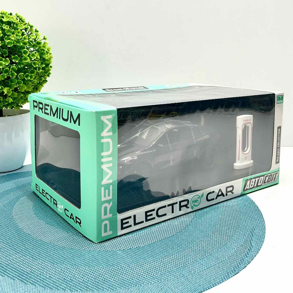 Машина Автосвіт Tesla Model Y інерційна відчиняються двері капот багажник 17см Чорна (AP-2001) Чернигов - изображение 3