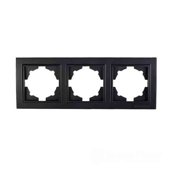 Рамка трехместная, Enzo безупречный графит Днепр