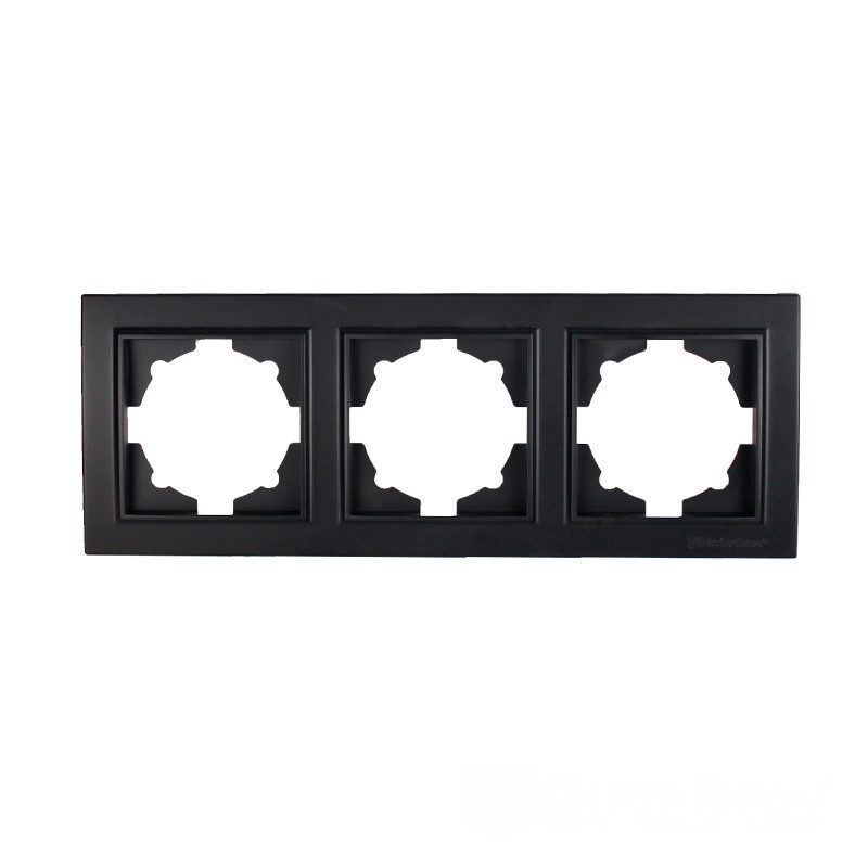 Рамка трехместная, Enzo безупречный графит Днепр - изображение 1