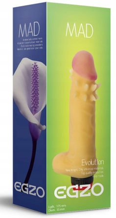 Вибратор с усиками EGZO Ciberskin SVS002 ( 17,5 см х 3,5 см ) Sex Aura Киев