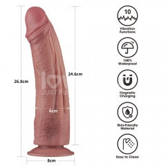 Реалістичний вібратор - Vibrating Dual Density Power Cock 10.5'' Sex Aura Київ - фото 3