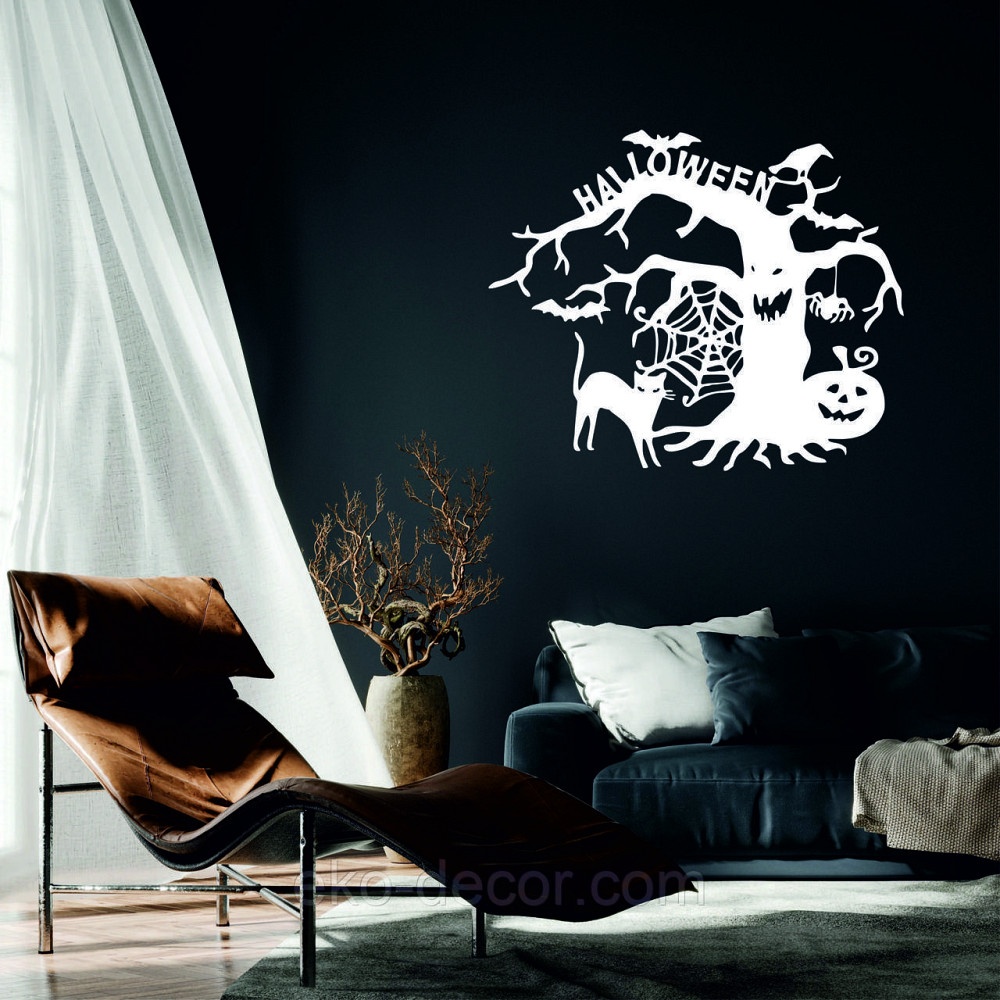 Декоративное настенное Панно «Хэллоуин», Декор на стену 50*41 см, Белый Киев - изображение 1