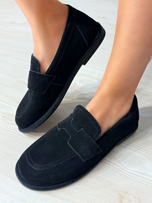 Туфлі жіночі Hengji 560-1 лофери замшеві чорні, 39, 24,5 см Київ - фото 15