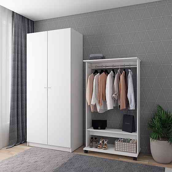 Шафа розпашна з полицями Doros Промо 90х48х204 см Білий (DRS-011201) Львів