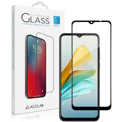Стекло защитное ACCLAB Full Glue ZTE Blade A53 Black (1283126583278) Винница