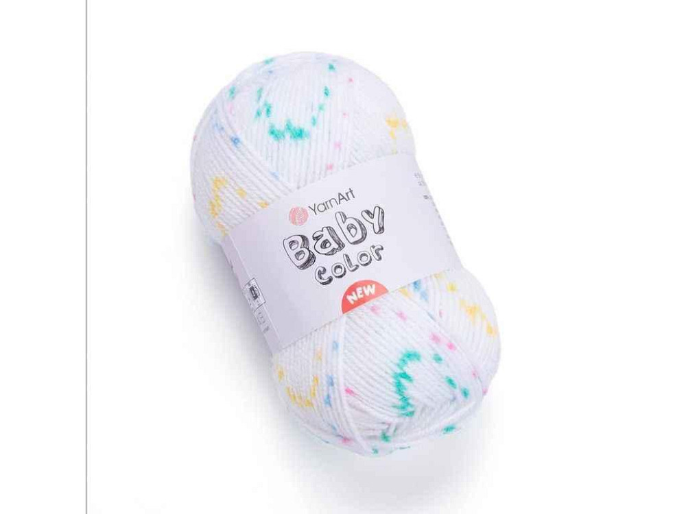 Пряжа Baby Color білий 100% акрил 150м 50г 5шт/уп 214 ТМ YarnArt Київ - фото 1