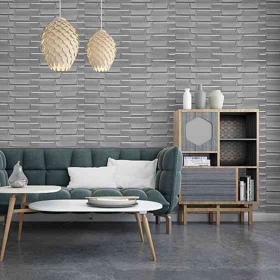 Самоклеющаяся 3D панель 3080х700х5мм Кладка Серебро SW-00001760 Днепр