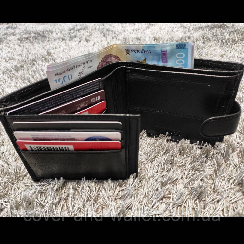 Кожаный мужской кошелёк на много карточек среднего размера ST Leather Киев - изображение 6
