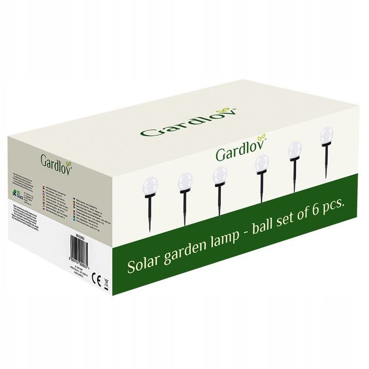 Садовый Светильник - шар на солнечных батареях комплект 6 шт Gardlov (23562) Нововолынск - изображение 5
