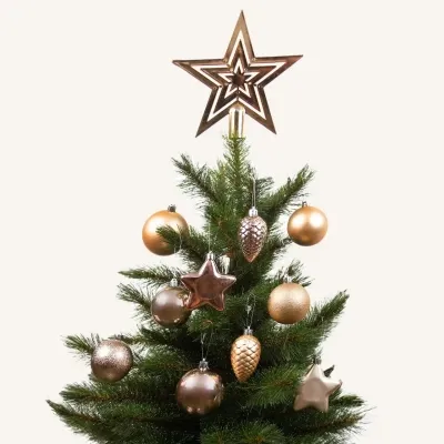 Ялинкова іграшка House Of Seasons Кульки і прикраси Пластик 40 шт D8 см D7 см D6 см Персик (8720967923694) Вінниця