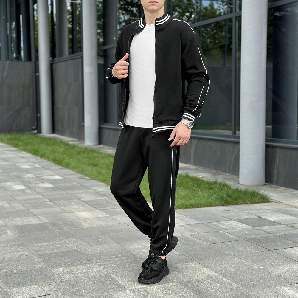 Спортивний костюм чоловічий. Чорний спортивний чоловічий костюм. Комплект штани та кофта Pobedov Ultra Київ - фото 7