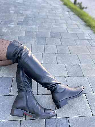 Nivelle Ботфорти жіночі NIVELLE чорні натуральна шкіра зима висота 53см обхват гомілки 34-36см Коломыя