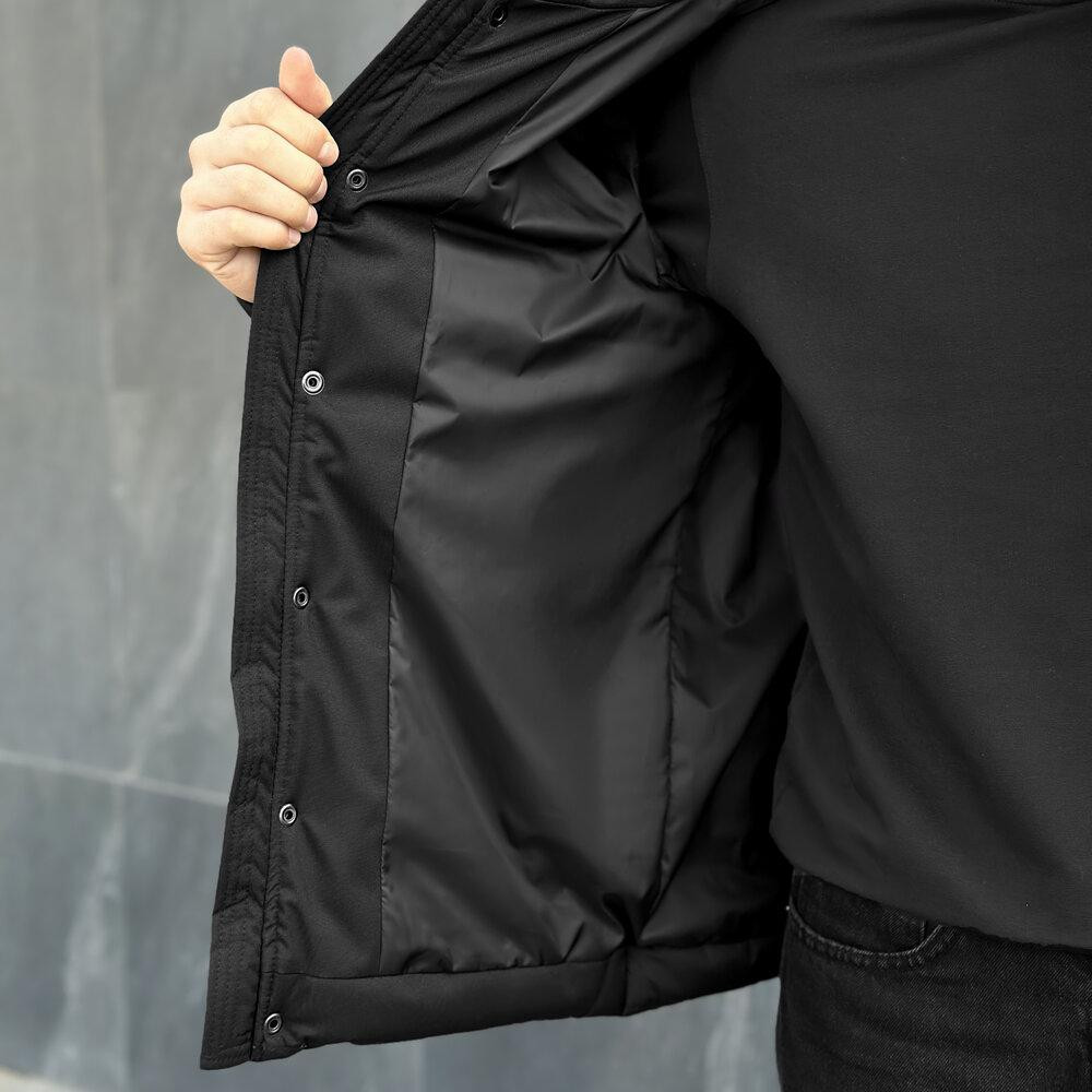 Демісезонна чорна чоловіча куртка Pobedov Darkness. Куртка весна осінь для чоловіків чорна Київ - фото 2